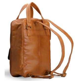 muud Leder-Stricktasche Geogina 40x30x12 cm Whisky