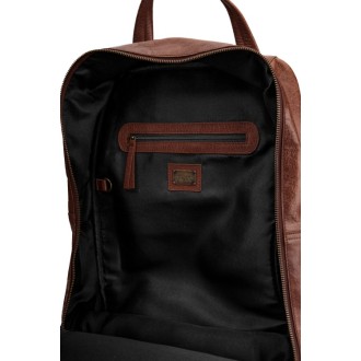 muud Leder-Stricktasche Geogina 40x30x12 cm Rich Brown