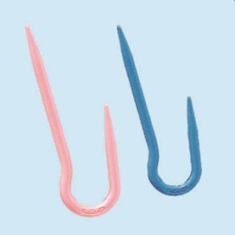Zopfmuster-Maschenhalterset blau pink 2 St