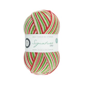 Signature 4Ply - Christmas col. 989 candy cane ca. 400 m 100 g