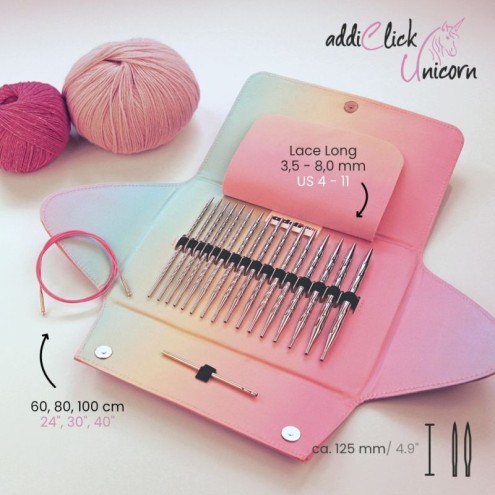 addiClick Unicorn Lace Long im Set 3,5-8,0 mm