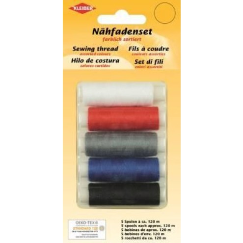 Nähfaden-Set sortiert 5x120 m