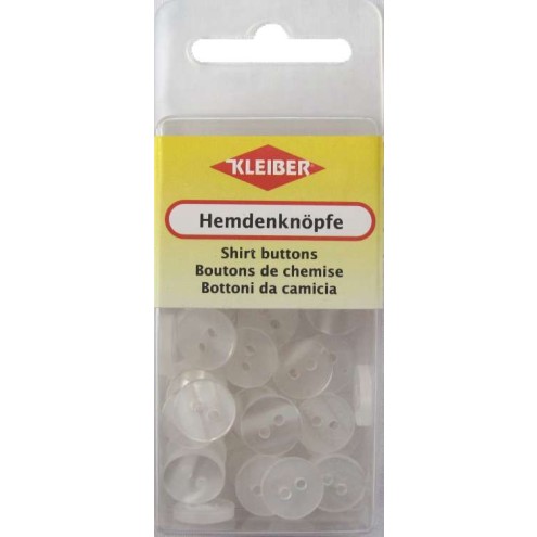 Hemdenknöpfe transparent 40 St