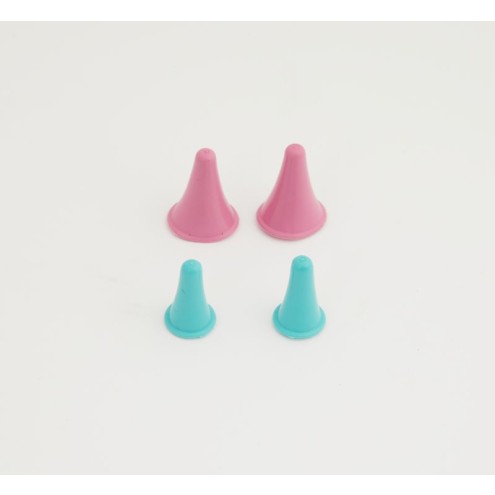 Spitzenschoner 2x blau, 2x pink 4 St