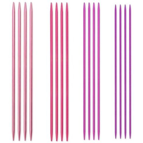 Prym Strumpfstricknadeln Set Aluminium 2,5–4,0 mm 20 cm farbig