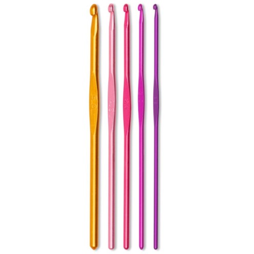 Häkelnadel-Set 2,50 - 5,00 mm farbig Aluminium