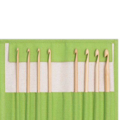 Woll-Häkelnadel BAMBUS Set 3,5 - 8 mm