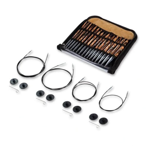 Prym "Natural" Set Rundstricknadeln 4-10mm farbig