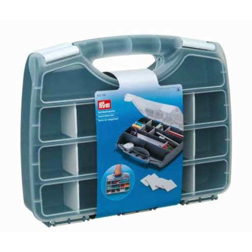 Sortimentskoffer leer 31x26x6 cm grau/transparent