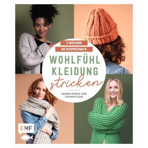 Wohlfühlkleidung stricken – Skandi-Strick und Chunky-Love: 2 Bücher im Doppelpack