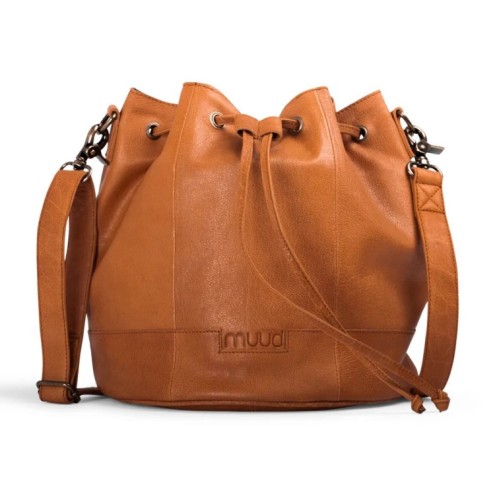 muud Ledertasche Donna 26x41 cm Ø24cm Whisky