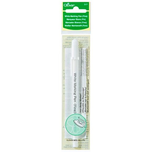 Clover Markierstift f?r dunkle Stoffe wei?