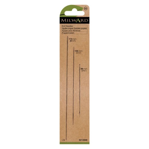 Polster-Puppen-Matratzennadel-Set Puppennadeln 174mm/130mm/89mm 3 Stück