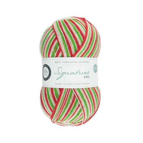 Signature 4Ply - Christmas col. 989 candy cane ca. 400 m 100 g