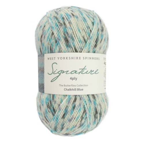 Signature 4ply - Butterflies col. 1242 chalkhill blue ca. 400 m 100 g