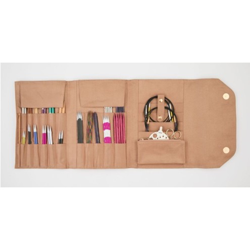 KnitPro Organizer-Nadeltasche für Strick-, Näh- und Sticknadeln, farbig, 25x18x2 cm